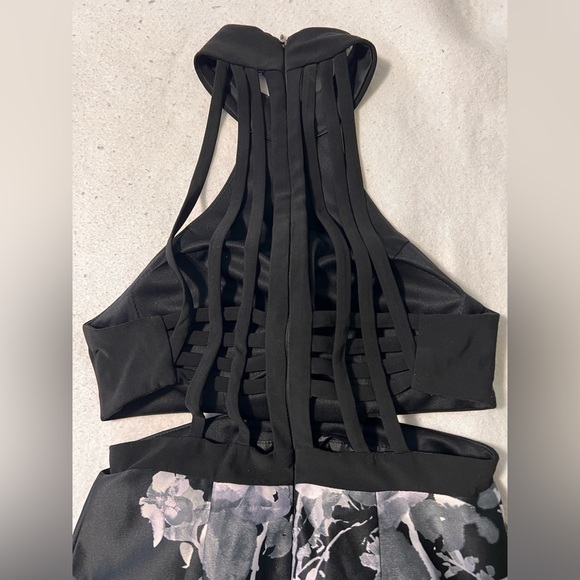 Floral Mermaid Prom Dress - Picture 3 of 12